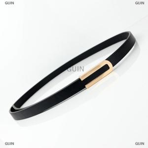 🎈🎀【Low price】GUIN Women Waist Belts Minimalist Pin Buckle PU Leather Thin Belt Female Waistband For Jeans Dresses Pants