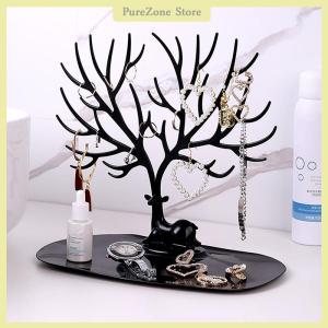[PureZone] Jewelry Display Stand Tray Tree Storage Racks Earrings Necklaces Rings Jewelry Boxes Case Desktop Organizer Holder Make Up Decor