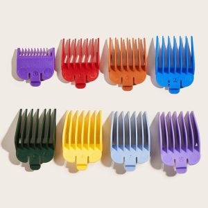 8Pcs Hair Clipper Color Gradient Positioning Comb 3-25mm Salon Barber Limit Comb Trimmer Accessory Part