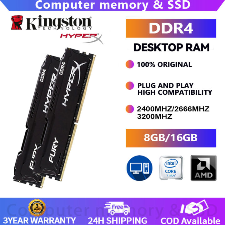 【3 year warranty】Kingston HyperX DDR4 RAM 8GB/16GB 2400/2666/3200MHZ ...