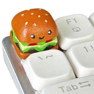 Keycaps nhựa theo chủ đề mới lạ 3D Burger khoai tây chiên Keycap tùy chọn cho bàn phím chơi game trải nghiệm gõ mượt mà
