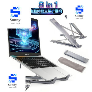 Portable Foldable Stand with USB Docking Station Multi‑Purpose Holder for Laptop Tablet and Mobile Phone