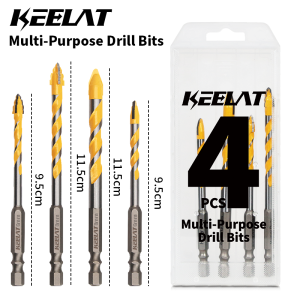 KEELAT High Precision And High Strength Multi-Purpose Drill Bits Set Suitable For Wood Stone Metal