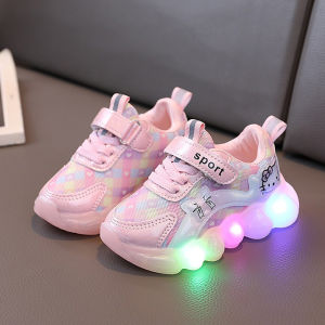 Giày bé gái có đèn giày thể thao trẻ em êm nhẹ GG-KT558