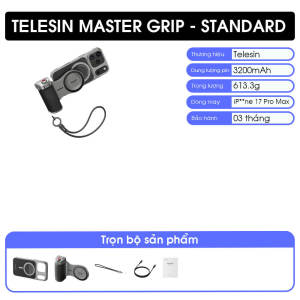 GRIP CHỤP HÌNH IPHONE 17 PRO MAX TELESIN MASTER GRIP