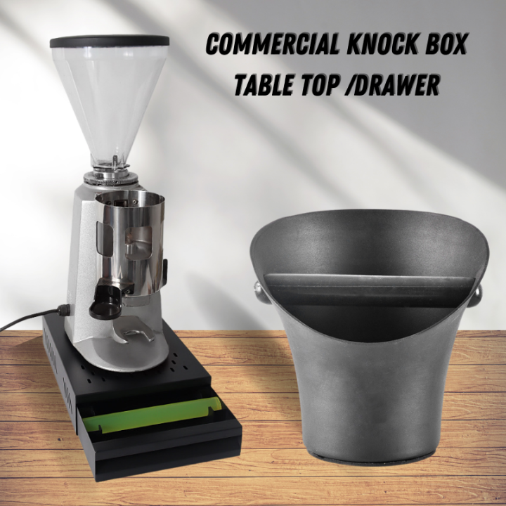 [Ready Stock] Commercial Table Top Knock Box Commercial Use Drawer Type Knock Box Lazada