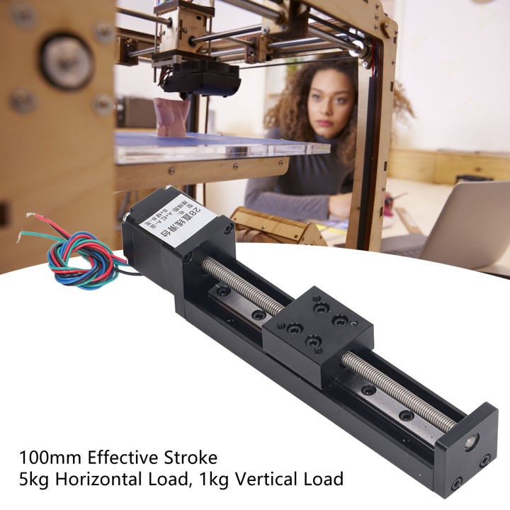 Linear Motion Stage 100mm Stroke High Accuracy Linear Slide Table Metal ...