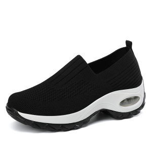 Free Shipping WomenS Autumn Breathable Walking Shoes Slip-On Loafers High Heels Easy-To-Wear With A Mesh Upper Casual Athletic Shoes Lightweight