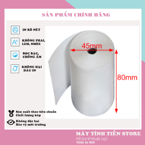 Combo giấy in hoá đơn K80*45 giấy Oji loại 1 phù hợp với các phần mềm bán hàng