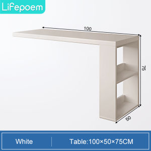 L Shape Study Table Meja Belajar Computer Table Office Table with Side Cabinet Writing Table with Bookshelf Home Office Desk Dressing Table