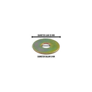 Ring Plat 10 WP 6 X 20 Reng Plate Pelat Washer Kunci 10 Diameter 6mm x 20mm Tebal 1mm