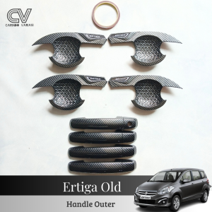 Paket Cover Handle Outer Pintu Mobil Ertiga Lama 2012 - 2017 Carbon