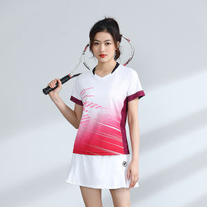 Women Lightweight Tennis Shirt Badminton T Shirt Table Tennis Jerseys Pingpong Shirt Dry Fit Match Volleyball Clothing Sportswear Uniform
