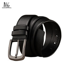 LouisWill เข็มขัดหนังคุณภาพสูงผู้ชายเข็มขัดเข็มขัดเอวอเนกประสงค์ปรับความยาวได้120ซม. สำหรับผู้ชายพร้อมเข็มขัดชุดเดรสเข็มขัดกางเกงยีนส์วินเทจหัวเข็มขัดคลาสสิก