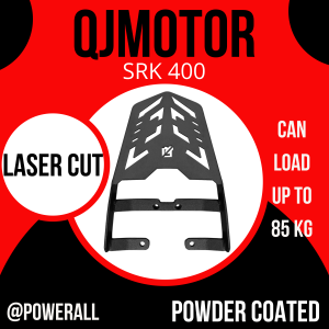 QJMOTOR SRK 400 TOP BOX BRACKET / MOTORCYCLE ACCESSORIES / HEAVY DUTY /POWDER COATED BLACK/LIFE TIME WARRANTY / ORIGINAL