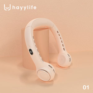 HAYYLIFE Kipas Angin Gantung Leher Portable USB 50000Mah 5-Speed Wind Neck Fan Portable HL-AHA849