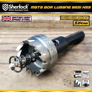 Sherlock Hole Saw Mata Bor Besi HSS High Speed Steel ( 24 MM - 26 MM )