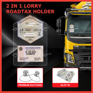 Lorry Puspakom Holder Roadtax 2in1 Strong Suction Slot-In Design For Car Van & Bus