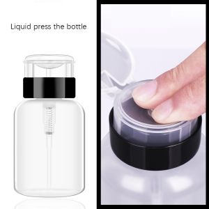 250ml Plastic Empty Press Dispenser Bottle for Nail UV Gel Polish Removal Water