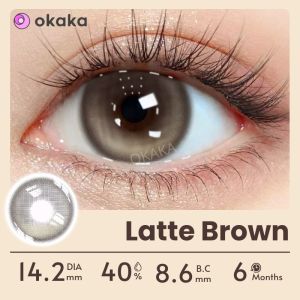 OKAKA Soflens Korean Girl Group Style Warna Big Eyes Gray 14.5MM - Lensa Kontak Bening Contact Lens
