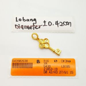 Yon Hing Charm Kunci 21 Kosong (5D) Emas 916