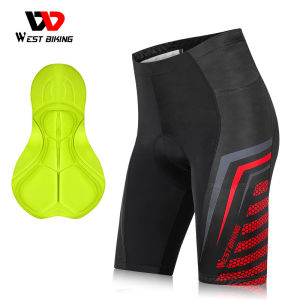 WEST BIKING กางเกงขาสั้นปั่นจักรยานฤดูร้อน3D กันกระแทก Breathable กางเกงกีฬา Men Wemen ชุดชั้นในกางเกงปั่นจักรยานขาสั้นอุปกรณ์ขี่จักรยาน
