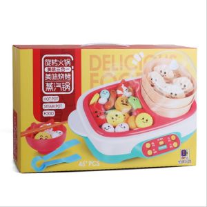 ของเล่นมีเสียง ชุดติ่มซำของเล่น หม้อสุกี้ชาบู มีไอน้ำมีควัน หมุนได้ เสมือนจริง ชุดเครื่องครัวของเล่น สมบทบาท TY741