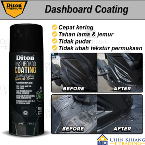 Diton Dashboard Coating 9800 Original Black Dashboard Kusam Kembali Baru Matt Black 400ml