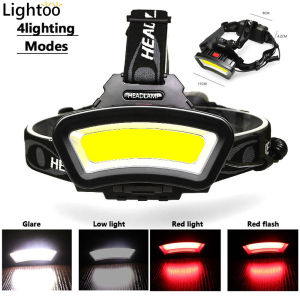 【4 lighting modes】Led headlight rechargeable waterproof original Headlamp Flashlight Camping LED COB Headlight Head Lamp Head Light Wide Lighting flashlight rechargeable heavyduty head light 8000LM led torch light super bright flash light