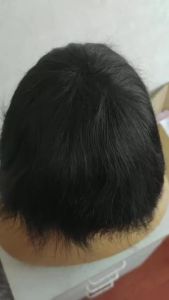 FC5*7inch 6*8inch 7*9inch 8*10inch Mono base with NPU side thick density 100% real human hair topper toupee wig for men