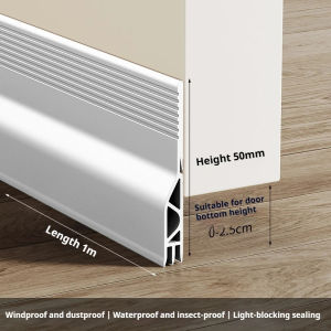 1-4Pcs 1M TPE Door Bottom Seal Strip Self-adhesive Anti-shedding Thicken 3 Layers Windproof Anti-Cold Door Gap Weather Strip