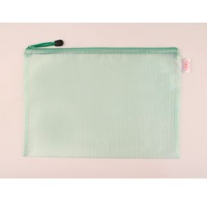 【SG STOCK】PVC Mesh Zip Bag A3 B4 A4 B5 A5 Document Storage Pouch Stationery Cosmetic Organizer