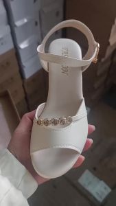 [Free Shipping] High-Heeled Genuine Soft Leather Peep-Toe Sandals For Women Summer 2025 New Model Versatile With Rhinestones Medium Heel One-Strap Buckle Chunky Heel