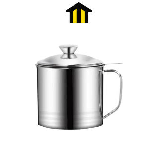 MONZA ที่กรองน้ำมัน ถ้วยกรองน้ำมัน สแตนเลส พร้อมฝาปิด 304 No.Y782