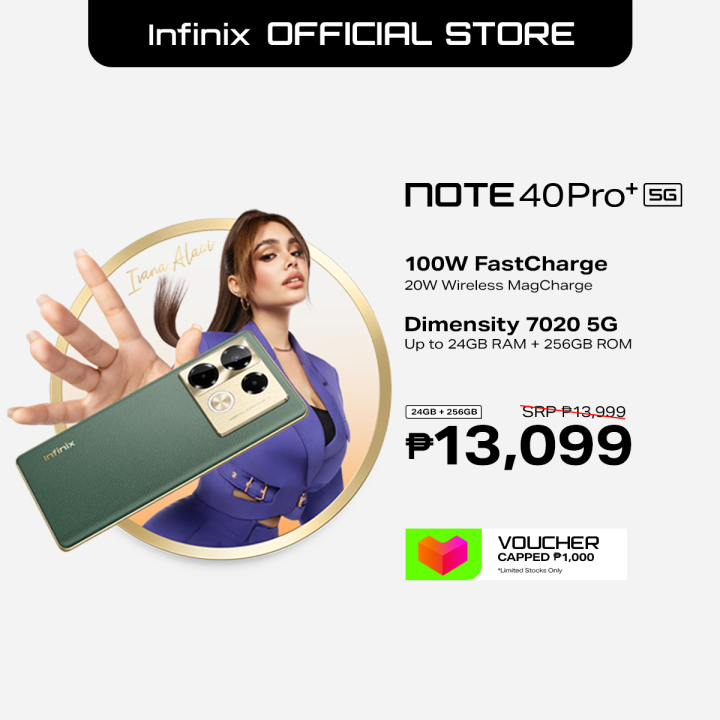 Infinix NOTE 40 Pro+ 5G, (up to 24GB [12+256], MediaTek Dimensity 7020 ...