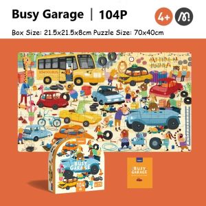 Singapore MiDeer Puzzle Gift Box 100P Sleeping Beauty Garage Dinosaur Tales Parade Ocean Map