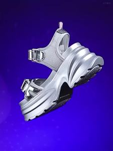[Free Shipping] Large Size Beach Sandals In Stock Flat-Soled With Ankle Straps WomenS Size 43