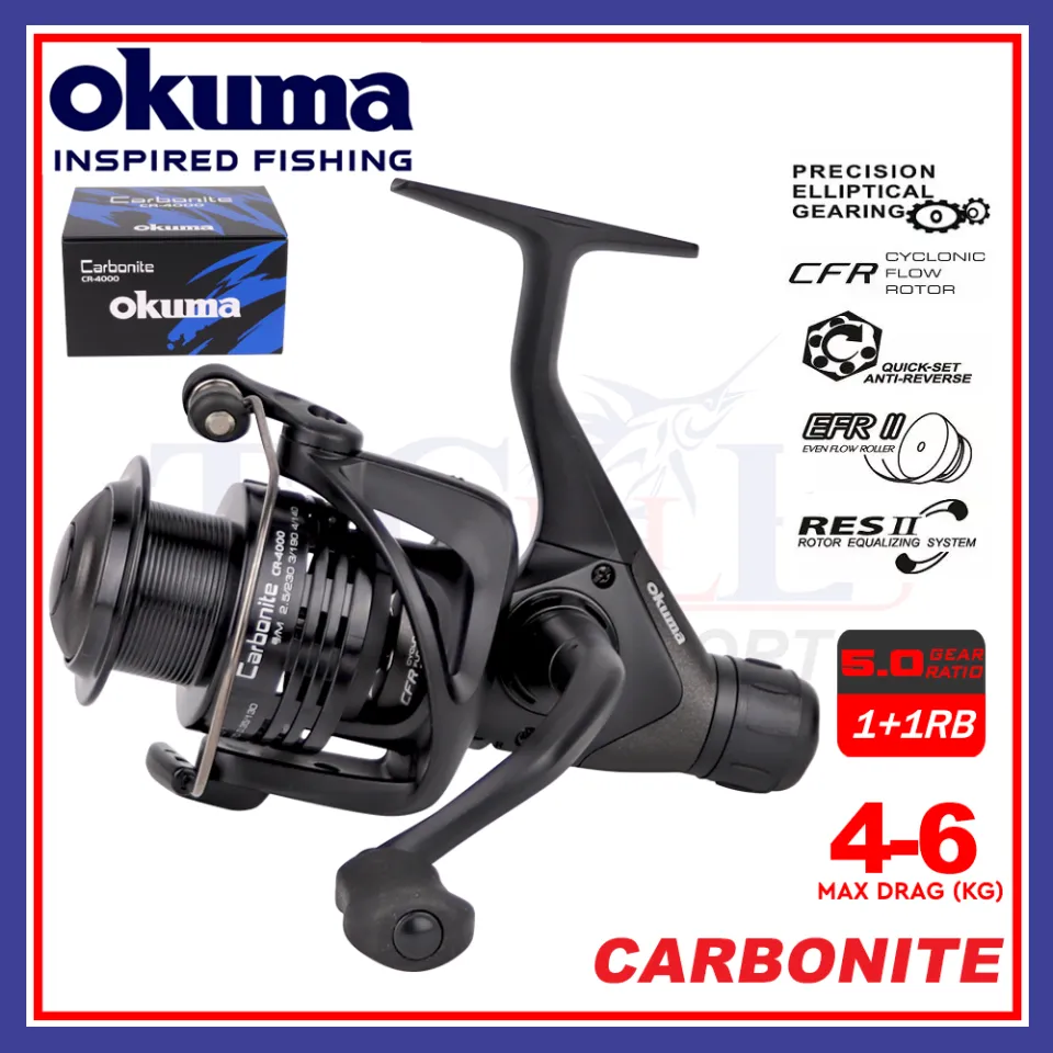 Okuma Carbonite Spinning Fishing Reel 1+1BB Mesin Pancing Drag