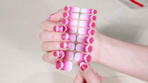 Fashion Gels Nail Wraps Glossy Gels Nail Sticker French Tip Gels Nail Strips Nail Art Decortions Manicures Supplies