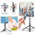 【COD/Original】Foldable Bluetooth Selfie Stick Tripod 1530mm with Bluetooth Shutter Fille Light Monopod For phone. 