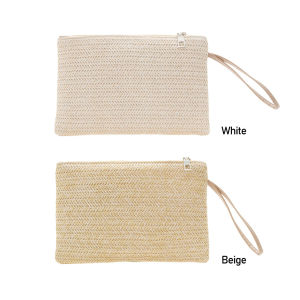MOJOYCE Fashion Women Bohemian Woven Clutch Wristlet Bag Beach Summer Small Handbag