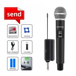 Rechargeable Karaoke Wireless Microphone UHF Recording Karaoke Mic With Receiver for videoke