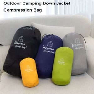 SHUSHABA Drawstring Closure Down Jacket Compression Bag Sun Protection Lightweight Clothing Drawstring Bag Home Use Waterproof Clothing Storage Bag Outdoor Travel