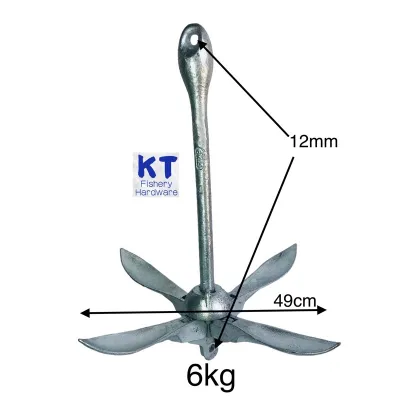 Folding Anchor 6kg Galvanized Umbrella Anchor (Sauh Payung) Sauh Bot Boat