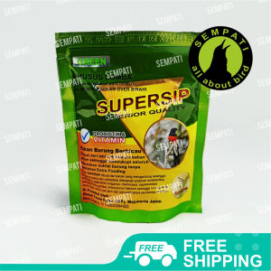 SEMPATI Supersip Hijau Pakan Voer Pur Khusus Lomba Burung Murai Batu Cililin Punglor Prenjak Ciblek Brajangan Makanan Lomba Burung Murai Kacer Tledekan Cendet Pur Voer Superfit SPRHIJAU
