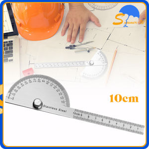 180 Derajat Busur Derajat Stainless Protactor Alat Ukur Sudut 100mm Degree Protractor Busur Protractor Penggaris Jangka