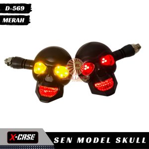 Lampu Sen Blackskull Running NEW SEIN MODEL KEPALA TENGKORAK RUNNING UNIVERSAL SEMUA MOTOR