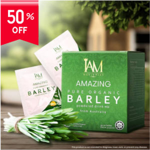 NEW PACKAGING IAM WORLDWIDE Amazing Pure Organic BARLEY Powder Certified Organic Pesticide free from Australia 10 sachets | FREE SHIPPING