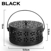1PC Classic Series Mosquito Coil Holder Large Incense Burner With Cover And Handle Repellent Rack TH