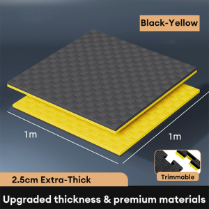 DIMOO 2.5CM Extra Thick EVA Foam Mat - Exercise Mat / Baby Play Mat / Interlocking Tiles - Anti-Slip & Waterproof - With Edge Guards
